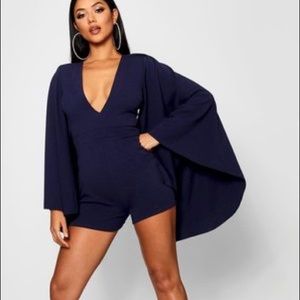 Boohoo cape romper